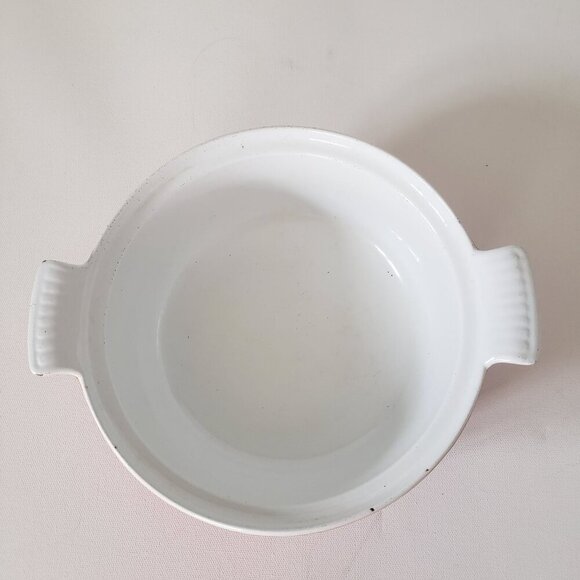 Vintage Descoware Flame Orange Enamel Cast Iron 2QT Dutch Oven Casserole Belgium - Picture 3 of 10